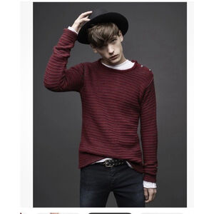 Zadig And Voltaire‎ Jeremy Raye Destroyed Sweater Size S grunge Punk Emo